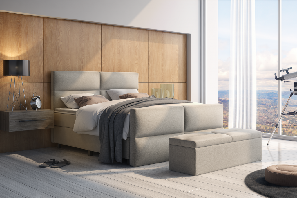 Handerson elektrisch boxspringbed Qiano met verstelbare zit- en ligfunctie